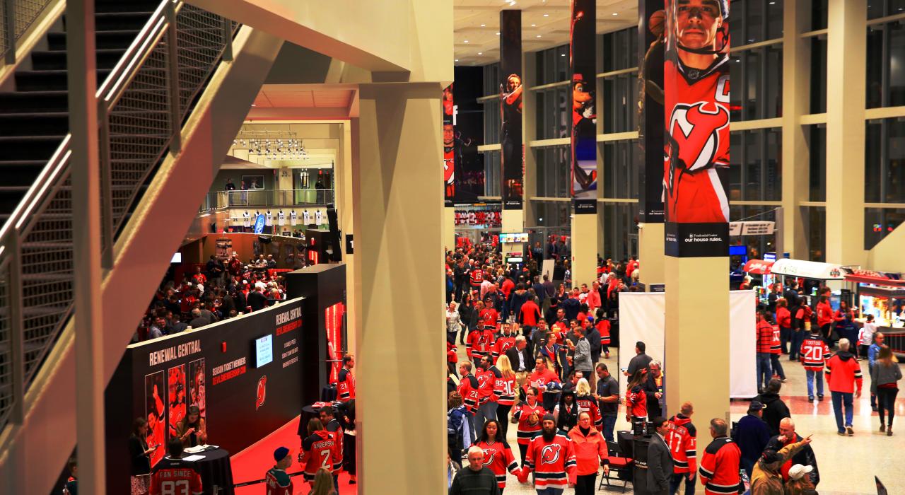 New Jersey Devils Game, The Prudential Center in Newark, New Jersey