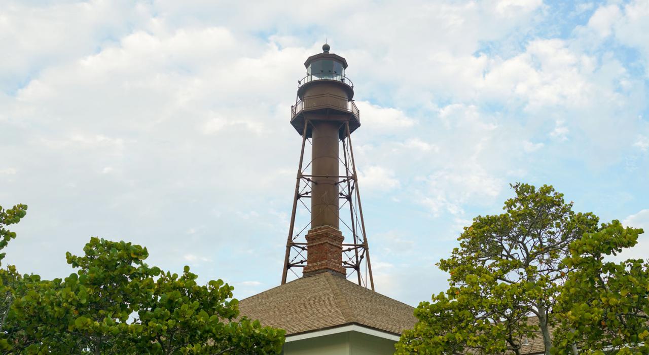 The Sanibel Island Lighthouse, a landmark since the 1880s on Sanibel Island 