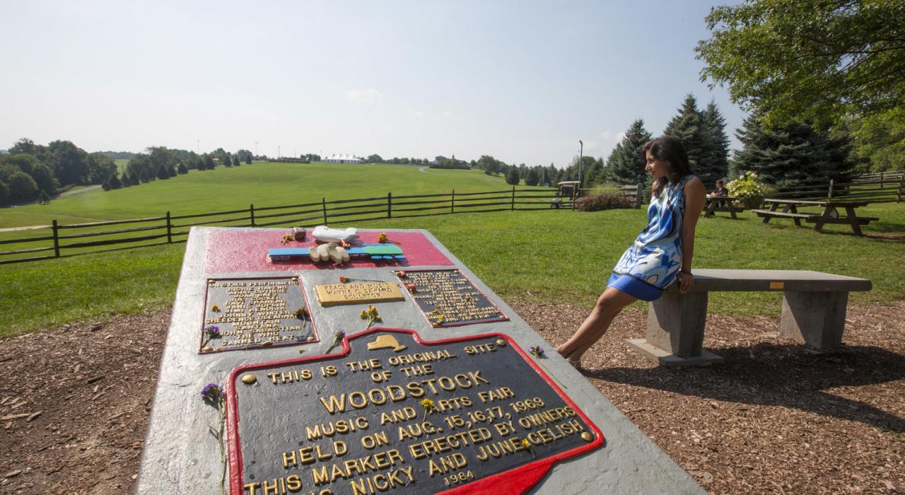 Overlooking the site of the original Woodstock music festival in New York State