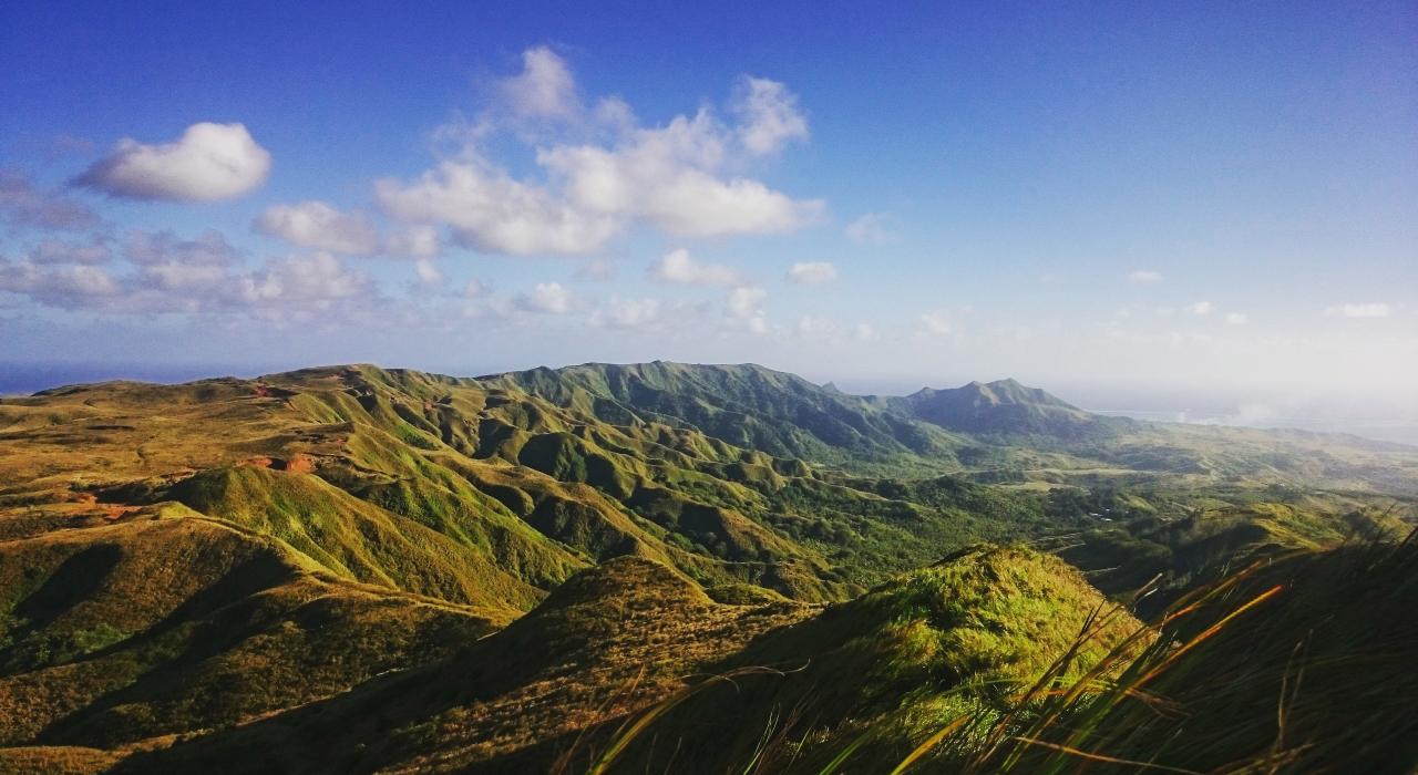 Stunning view from Mount Lamlam, considered by some to be the world's tallest mountain rising 405 meters above sea level from the Marianas Trench, the deepest part of the ocean