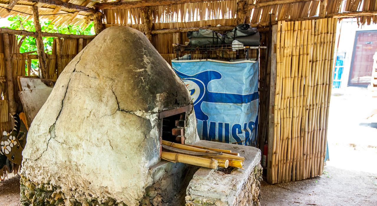 A traditional Spanish hotnu oven, used for making specialty breads