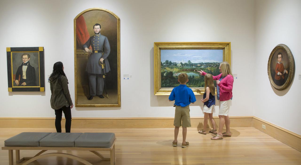 Browsing works of art at The Montgomery Museum of Fine Arts