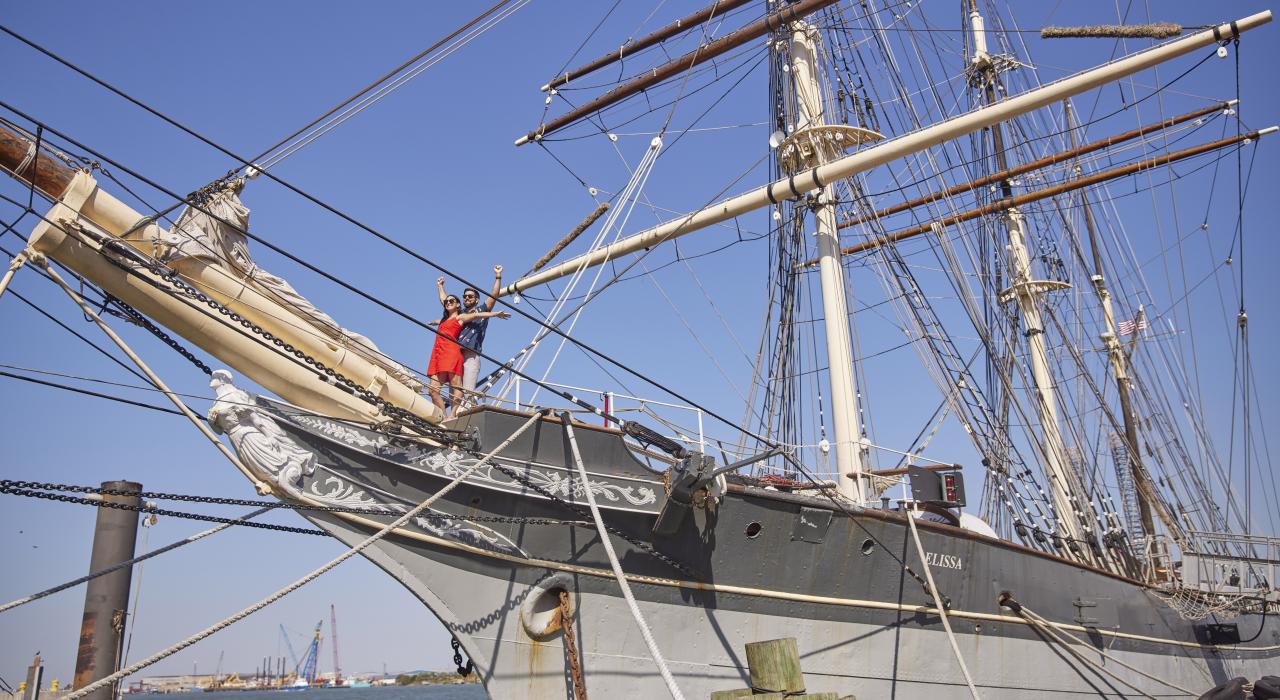 Exploring the decks of 1877 Tall Ship Elissa 